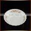 China manufacturer embossed stoneware salad bowl Ceramic Soup Bowl with Flower Decal Printing