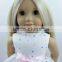 White Pastel Dot 18 inch American girl doll dress