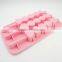 Funny Sugar-coated berry shaped 3 cavity silicone ice tray mold with sticks