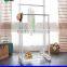 Adjustable rolling clothes rack with two shelf