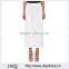 Customized Lady's Apparel White Set-on Waistband Smocked Cotton Wide-leg Pants(DQM023P)