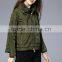 new style custom army green and navy nylon hoodie jacket cheap price