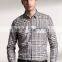 New Design Small Checked Blends Cotton Men Shirt SL0073