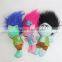 Top selling cute DreamWorks Magic Hair elf doll magical trolls Bobbi plush toy