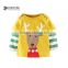 2017 fashion boutique new style boy's shirt baby cotton long Sleeve wapiti fabric embroidery tops for kids clothing