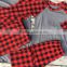 2017new wholesale family christmas pajamas sets girls cotton plaid pjs adults and child clothing sets