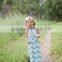 Wholesale China Factory Grey and Blue Print Mommy and Me Dress
