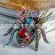 Fashion New Arrival Punk Style Rhinestone Spider Alloy Finger Ring