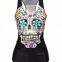 Top fashion simple design lady horror skull rock T-shirt