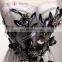 A17BL0008 O-neck Sleeveless Black Bead Gray Dresses Party Night Long Burgundy Long Gown