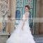 Elegant whitelace appliques organza tiered bridal gown bandage wedding dress dresses