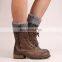 Pacthwork Color Button Knitting Leg Warmers BootToppers Cuffs