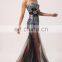 New Arrival Strapless Sexy See Through Long Skirt Sequin Prom Dress CL6026