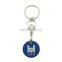 custom metal round soft enamel trolley token with letter