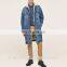 custom inside fur lining denim life jacket long winter jacket jeans wholesale