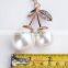Sweet Fruit Key Holder White Pearl Cherry Shape Keychain