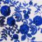 cheap wholesale glitter blue fringe flower sequin lace fabric
