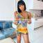 Wholesales Best Seller Women Tie Dye Casual Jumpsuit Ladies Bodycon Short Tie Dye Playsuit Women Jumpsuit