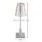 Luxury home decoration design modern cordless table lamps with glass shades for hotel bedroom bedside office cafe bar