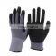 HY 15 Knitted Nylon Gloves Ergonomic Design Palm Dipped Nitrile Anti-abrasion Hand Protection Security EN 388 Gloves 4121