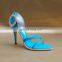 ladies high fashion heel design sandals shoes  women style elegant sky blue color