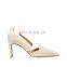 women high block heeled handmade design pumps sandals shoes women private label shoe