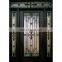 flat exterior wrought iron mother and son door grill with 2 sidelights