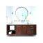 double  modern  makeup wooden   bathroom vanity cabinets  with mirror  lights