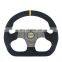 Racing Rally Sport Flat Drift sim Steering Wheel Suede Leather 325mm Black Pro