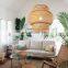 Hand Woven Rattan Pendant Light Natural Creative Basket Light Fixture Bamboo Chandelier For Living Room Restaurant Dinner Room