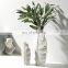 2022 Nordic Vase Fleur Irregular Leaves Tall Vase White Jardiniere Porcelain Ceramic Vase Pot  Home Decoration Gift Ornaments