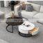 Luxury round coffee tables living room mdf marble coffee table modern coffee table