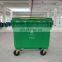 Outdoor 660 L Wheelie Commercial Size HDPE Polyethylene Waste Bins Rectangular Wastebin