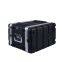 ABS-6UM 12”Light Weight Plastic Amplifier Aviation Case 6U AMP Flight Rack Case With 4 Twist Locks and 2 Carry Handles
