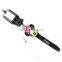 China wholesale cartoon selfie stick with cable