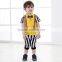 2015 Charming Gentleman Style Boy Short Sleeve T-shirt 2 Pcs Outfits Kids Comfortale Clothing for School Baby Wear