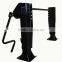 inboard landing leg for flatbed semi-trailer