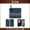 Crossing Pattern PU Leather Flip Phone Cover for Samsung Galaxy S6 Edge
