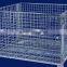 Folding Storage Steel Wire Mesh Baskets Pallet Wire Container