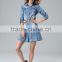 Manufacture custom pictures casual dress for lady short tight sexy dress denim maxi dress