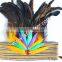 Yellow Color Headdress Native American Indian Headdress Cock Feather For Indian Headdress Halloween Products