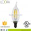 Trade Assurance UL listed 2w 4w 6w 360 degree Dimmable Filament E12 E14 led candle light bulb