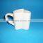 Heart shape mug /valentine porcelain mug with custom design