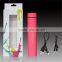 Portable tube power bank speaker with 3.5mm aux-in,3 in 1 speaker power bank with bluetooth 4000mAh