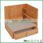 FB9-1037 table top Storage display Holder bamboo material with drawer