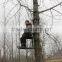 Portable tree stand hunting hang -on seat