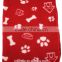 Dog Cat Fleece Blanket - Bone and Paw Print Assorted Color Pet Blankets