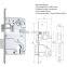 Italian, European mortise door lock body for sliding wooden interior doors, cylinder hole