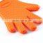 heat resistant gloves Silicone oven gloves for cooking whosale silicone oven mitts cotton oven gloves