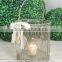 Decorative Glass Flower Planters With Wire Mesh Basket